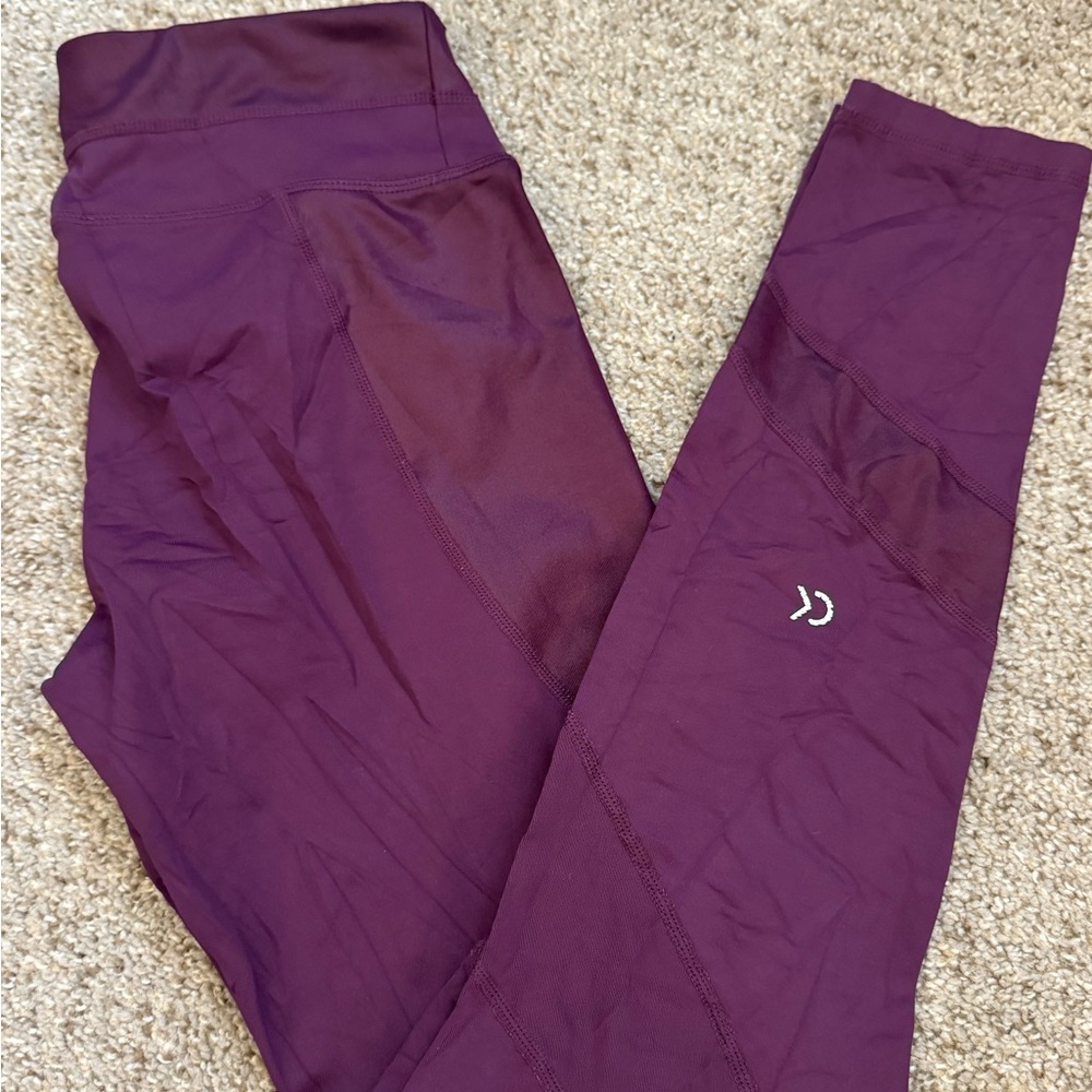 Calvin Klein Performance Purple Ankle Leggings Athletic Fit Women's Size S Wick